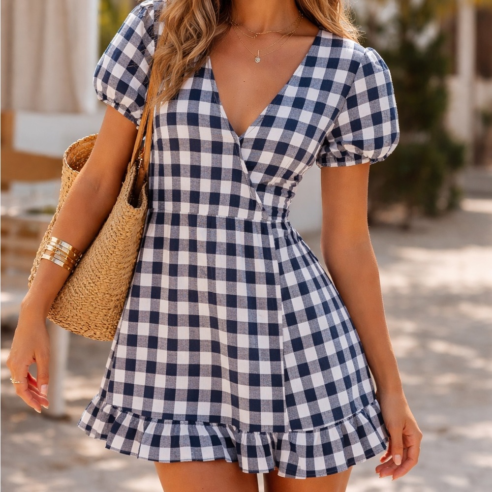 Hyped Unicorn Gingham Dress w/ pockets